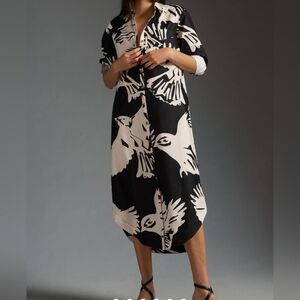 From Maeve - the Soren long-sleeved button down midi dress (US L)